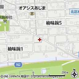 愛知県名古屋市北区楠味鋺1丁目1404周辺の地図