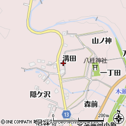 愛知県豊田市木瀬町溝田周辺の地図
