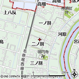 愛知県愛西市渕高町二ノ割47周辺の地図