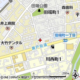 愛知県瀬戸市田端町1丁目11周辺の地図
