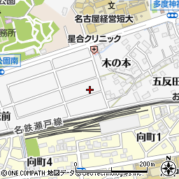 愛知県尾張旭市新居町木の本周辺の地図