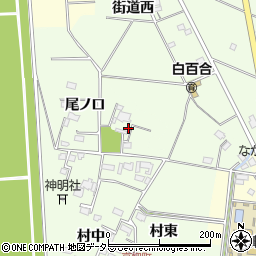 愛知県愛西市高畑町尾ノ口周辺の地図