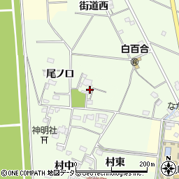 愛知県愛西市高畑町（尾ノ口）周辺の地図