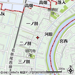 愛知県愛西市渕高町二ノ割34周辺の地図
