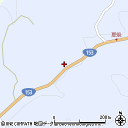 愛知県豊田市夏焼町クルミサワ周辺の地図