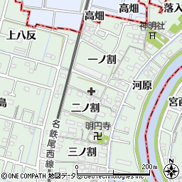 愛知県愛西市渕高町二ノ割61周辺の地図