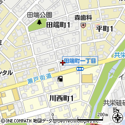 愛知県瀬戸市田端町1丁目18周辺の地図