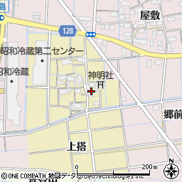 愛知県稲沢市牛踏町芳野周辺の地図