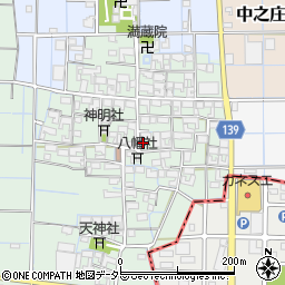 愛知県稲沢市中之庄町辻畑153周辺の地図