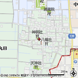 愛知県稲沢市中之庄町辻畑59周辺の地図