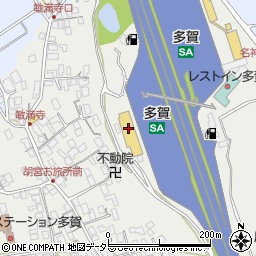 名神高速道路多賀ＳＡ上り線名鉄レストラン周辺の地図