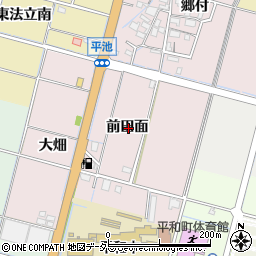 愛知県稲沢市平和町平池前田面周辺の地図