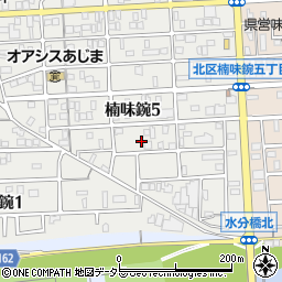 愛知県名古屋市北区楠味鋺5丁目720周辺の地図