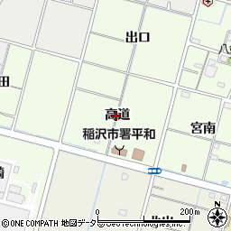 愛知県稲沢市平和町中三宅高道周辺の地図