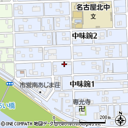 愛知県名古屋市北区中味鋺1丁目406-2周辺の地図