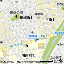 愛知県瀬戸市田端町1丁目26周辺の地図