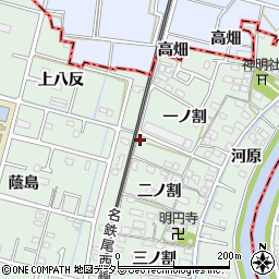 愛知県愛西市渕高町二ノ割67周辺の地図