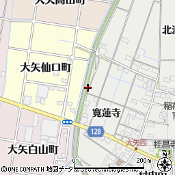 愛知県稲沢市大矢町池田周辺の地図