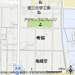 愛知県稲沢市大矢町寺脇周辺の地図