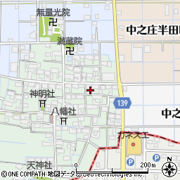 愛知県稲沢市中之庄町辻畑136周辺の地図