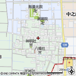 愛知県稲沢市中之庄町辻畑63周辺の地図