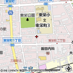 愛知県尾張旭市東栄町周辺の地図