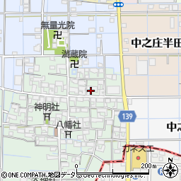 愛知県稲沢市中之庄町辻畑128周辺の地図