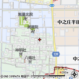 愛知県稲沢市中之庄町辻畑127周辺の地図
