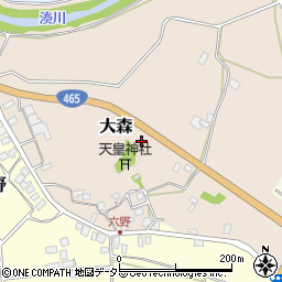 千葉県富津市大森周辺の地図