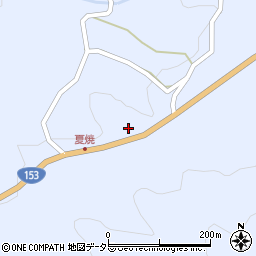 愛知県豊田市夏焼町（平治洞）周辺の地図