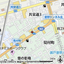 愛知トヨタ自動車瀬戸見付店周辺の地図