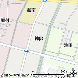 愛知県稲沢市平和町上三宅神出周辺の地図