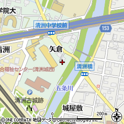 愛知県清須市一場矢倉周辺の地図