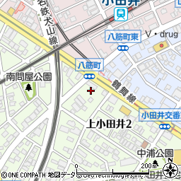 タイムズデニーズ小田井店駐車場周辺の地図