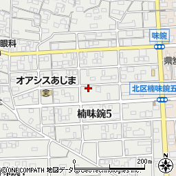 愛知県名古屋市北区楠味鋺5丁目1804周辺の地図