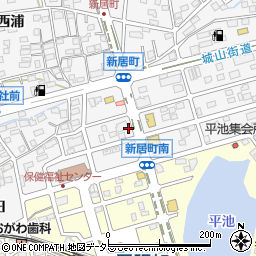 愛知県尾張旭市新居町（明才切）周辺の地図