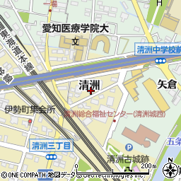 愛知県清須市清洲349周辺の地図