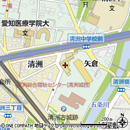愛知県清須市一場古城周辺の地図