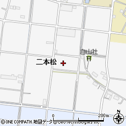 愛知県愛西市鵜多須町（二本松）周辺の地図