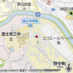 静岡県富士宮市野中町438周辺の地図