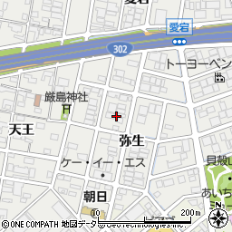 愛知県清須市朝日周辺の地図