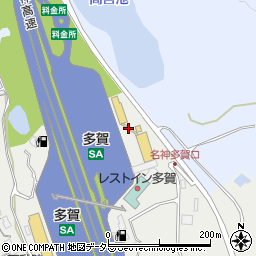 名神高速道路　多賀ＳＡ下り周辺の地図