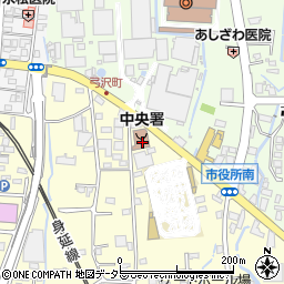 富士宮市消防本部中央消防署周辺の地図