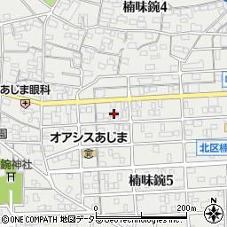 愛知県名古屋市北区楠味鋺5丁目1317周辺の地図