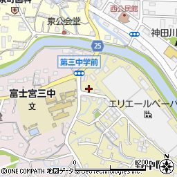 静岡県富士宮市野中町388周辺の地図