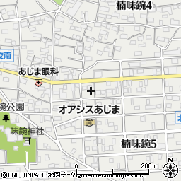 愛知県名古屋市北区楠味鋺5丁目1322周辺の地図