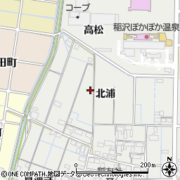 愛知県稲沢市大矢町（北浦）周辺の地図