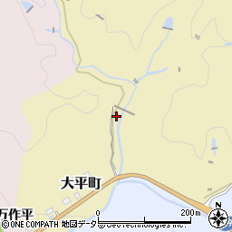 愛知県豊田市大平町万作周辺の地図