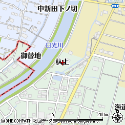 愛知県稲沢市平和町西光坊杁上周辺の地図