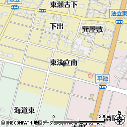 愛知県稲沢市平和町法立東法立南周辺の地図